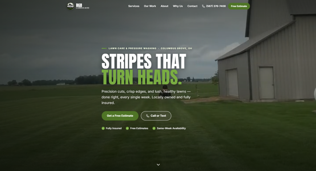 RGB Lawn Care — Web and brand design